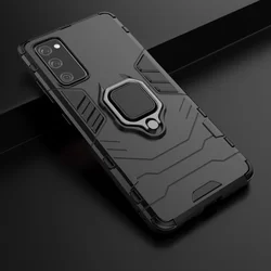 Telefontok Samsung Galaxy S20 FE - Ring Armor ütésálló fekete tok kitámasztóval-6