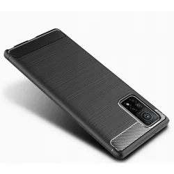 Telefontok Xiaomi Mi 10T / Mi 10T Pro - Carbon Fiber fekete szilikon tok-5
