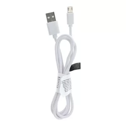 Kábel: Micro USB fehér adatkábel 1m (8mm hosszúságú csatlakozóval)-1