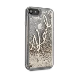 Telefontok iPhone 7 / 8 / SE 2020 - Karl Lagerfeld Signature Glitter arany hátlap tok-4