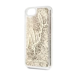 Telefontok iPhone 7 / 8 / SE 2020 - Karl Lagerfeld Signature Glitter arany hátlap tok-5
