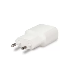 Töltő: Forever - fehér hálózati töltőfej + Lightning / USB kábel, 1A-1