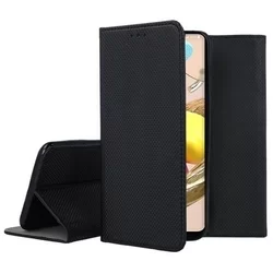 Telefontok LG K42 - fekete mágneses szilikon keretes könyvtok-3
