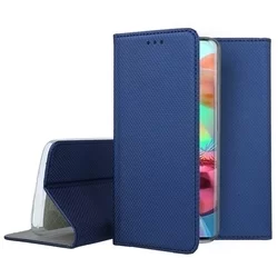 Telefontok LG K42 - kék mágneses szilikon keretes könyvtok-1