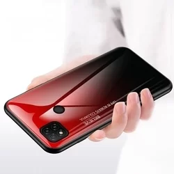 Telefontok Xiaomi Redmi 9C - piros / fekete üveg hátlaptok-3