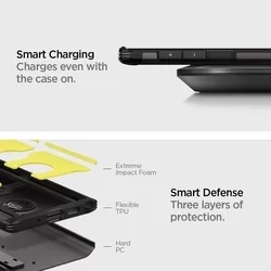 Telefontok Samsung Galaxy Note 10 - Spigen Armor GUNMETAL ütésálló, kitámasztható hátlap tok-5