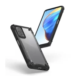 Telefontok Xiaomi Mi 10T / Mi 10T Pro - Ringke Fusion X fekete ütésálló tok-7