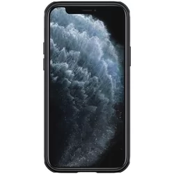 Telefontok iPhone 12 - Nillkin csúsztatható kameravédős fekete hátlap tok-3