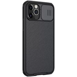 Telefontok iPhone 12 Pro Max - Nillkin csúsztatható kameravédős fekete hátlap tok-2