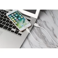 Kábel: PURIDEA iPhone készülékhez fehér lightning kábel (gyors, 2,4A)-1