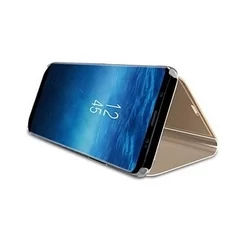 Telefontok Samsung Galaxy S20 FE - Arany Clear View Tok-2