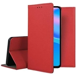 Telefontok Huawei P smart 2021 - piros mágneses szilikon keretes könyvtok-2