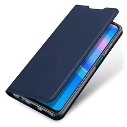 Telefontok Huawei P smart 2021 - Dux Ducis kék flipcover tok-1