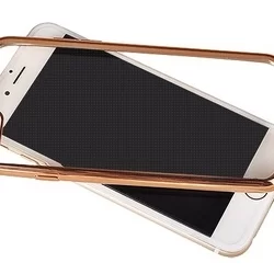Telefontok Samsung Galaxy S8 Plus G955 - átlátszó, arany keretes vékony szilikon tok-1