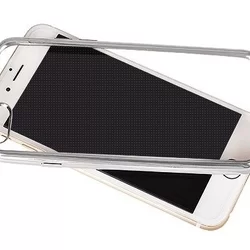 Telefontok Samsung Galaxy S7 Edge G935 - átlátszó, ezüst keretes vékony szilikon tok-1