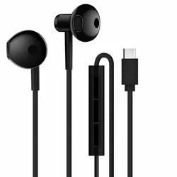 Headset: Eredeti Xiaomi - stereo fekete headset Type-C csatlakozóval-2