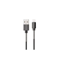 Kábel: PURIDEA - fekete lightning / USB gyorstöltő 20 cm kábel, 2,4A-1