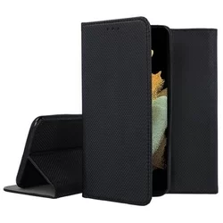 Telefontok Samsung Galaxy S21 Ultra - fekete mágneses szilikon keretes könyvtok-1