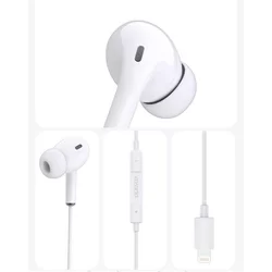 Headset: Dudao in-ear stereo fehér fülhallgató (lightning - iPhone csatlakozóval)-3