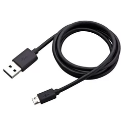 Kábel: Fekete Micro USB / USB adatkábel 1m-1