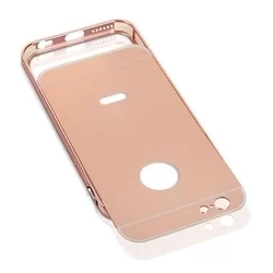 Telefontok LG K10 (K420,2016) - rose gold alumínium bumper tükrös hátlaptok-1