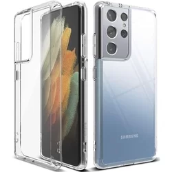 Telefontok Samsung Galaxy S21 Ultra - Ringke Fusion átlátszó hibrid tok-7