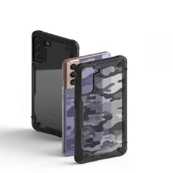 Telefontok Samsung Galaxy S21 - Ringke Fusion X Design terepmintás ütésálló tok-3