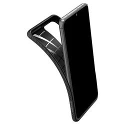 Telefontok Samsung Galaxy S21 Ultra - SPIGEN Liquid Air Matt Fekete tok-4