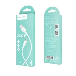 Kábel: HOCO X25 - USB / Type-C (USB-C) fehér adatkábel 1m, 3A-1