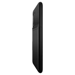 Telefontok Samsung Galaxy S21+ (S21 Plus) - SPIGEN SLIM ARMOR CS fekete tok-8