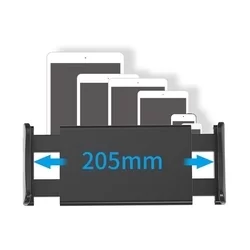 Tablettartó: FLEX - fejtámlára rögzíthető 360 fokban elforgatható, fekete tablet- és telefon tartó-1
