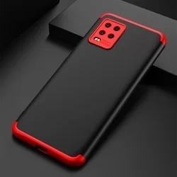 Telefontok Xiaomi Mi 10 Lite 5G - hátlap GKK Protection 3in1 - piros-fekete-1