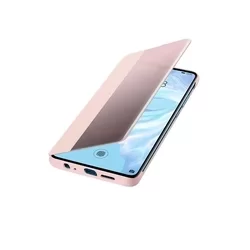 Telefontok Huawei P30 - Eredeti Huawei S-View pink kinyitható okostok-1