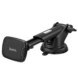 Autós telefontartó: HOCO CA67 - univerzális, mágneses, teleszkópos, tapadókorongos 360 fokban elfordítható, fekete-2
