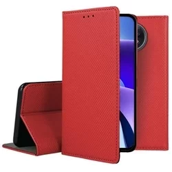 Telefontok Xiaomi Redmi Note 9T 5G - piros mágneses szilikon keretes könyvtok-2