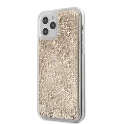 Telefontok iPhone 12 - Guess Liquid Glitter Kemény Tok - Arany-1