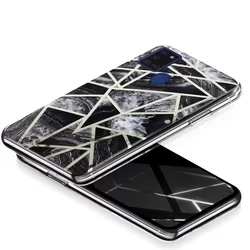 Telefontok Samsung Galaxy A21s - COSMO Marble d7 - Színes mintás műanyag hátlap tok, szilikon kerettel-2