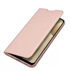 Telefontok Samsung Galaxy A12 - Dux Ducis rose gold flipcover tok-2