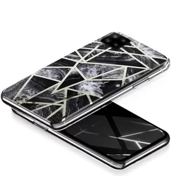 Telefontok Samsung Galaxy A42 5G - COSMO Marble d7 - Színes mintás műanyag hátlap tok, szilikon kerettel-2