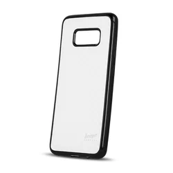 Telefontok Huawei P10 - Beeyo Carbon fehér-fekete szilikon hátlap tok-1