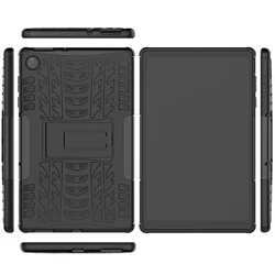 Tablettok Lenovo Tab M10 10,1 (2. generáció TB-X306) - Armorlok ütésálló, kitámasztható, fekete tablet tok-1