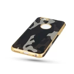 Telefontok iPhone X / iPhone XS - Army barna terepmintás szilikon tok-2