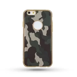 Telefontok iPhone X / iPhone XS - Army zöld terepmintás szilikon tok-1