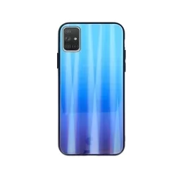Telefontok Samsung Galaxy A71 - kék átmenet üveg hátlaptok-1