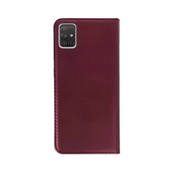Telefontok Samsung Galaxy A71 - Smart Magnetic burgundy szilikon keretes mágneses könyvtok-2