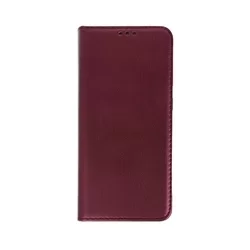 Telefontok Samsung Galaxy A51 - Smart Magnetic burgundy szilikon keretes mágneses könyvtok-2