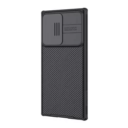 Telefontok Samsung Galaxy Note20 Ultra - Nillkin csúsztatható kameravédős fekete hátlap tok-1