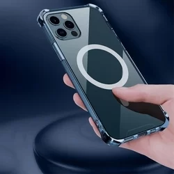 Telefontok iPhone 12 mini - MagSafe kompatibilis ütésálló átlátszó szilkon tok-1