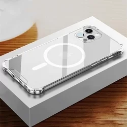 Telefontok iPhone 12 mini - MagSafe kompatibilis ütésálló átlátszó szilkon tok-8