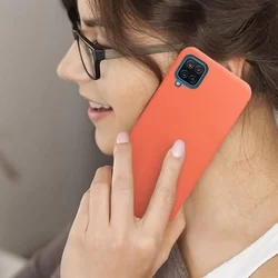 Telefontok Samsung Galaxy A12 - piros szilikon tok-4